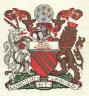 Coat of arms sent by the Manchester City Council in England. This was the original sign and was painted by Brian Gemmell in 1983