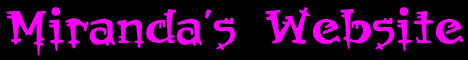 Miranda's Website Banner