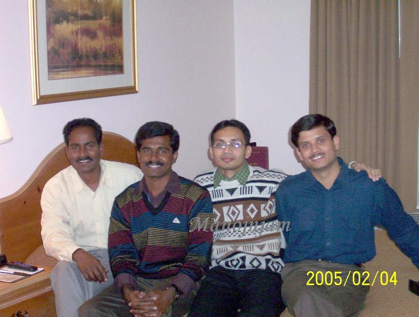  Inside hotel with colleagues.