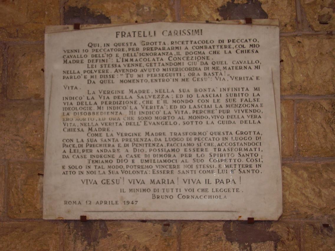 Apparizione della Vergine Maria al protestante Bruno Cornacchiola