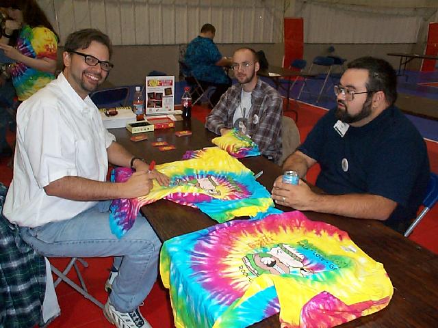 John signing tees