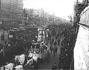 early picture of Rex float on Canal Street