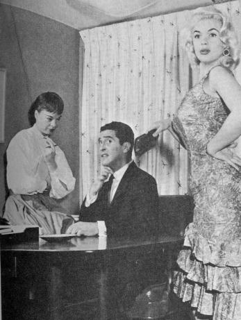 Carol, Hal March and blonde bombshell Jayne Mansfield in 'The Bachelor'
