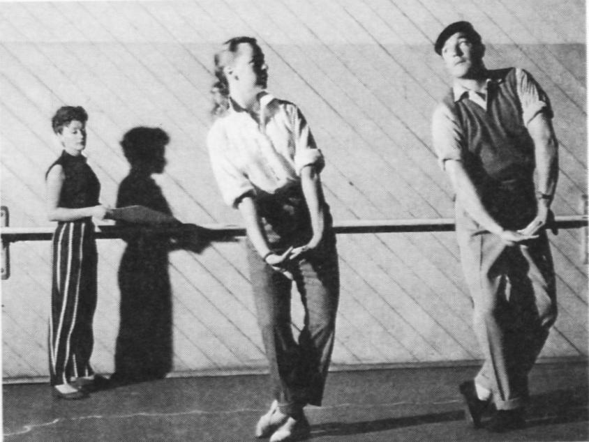 Jeannie, Carol and Gene rehearsing for Invitation to the Dance