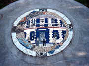 Mosaic inlaid in Maribyrnong River path Footscray