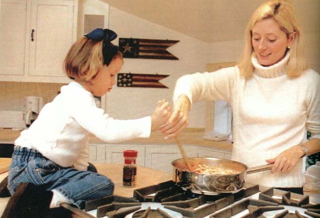 Marie Chantal is cooking