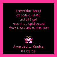Thank you Twisto! heh, nice award. =D