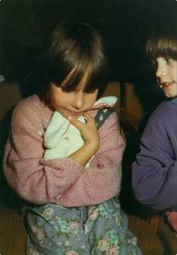Child with toy bunny