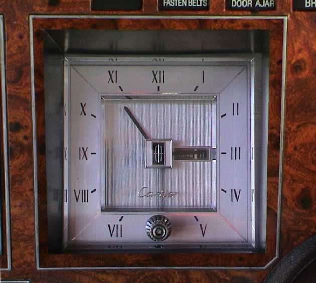 lincoln mark v cartier clock