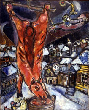 Le boeuf &eacute;corch&eacute;, de Chagall