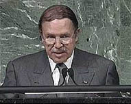 le pr&eacute;sident alg&eacute;rien 