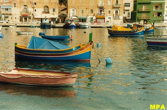 Boats on Marsascala Bay