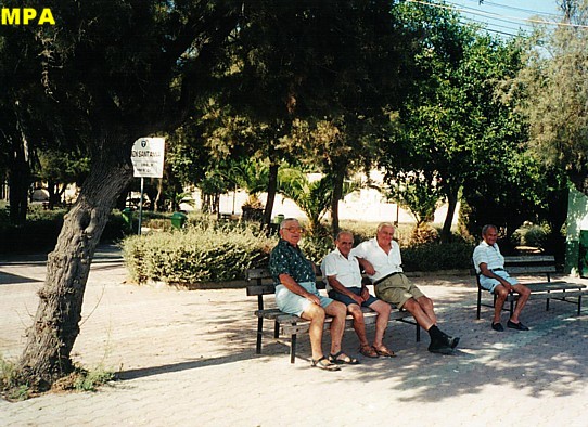 In the shade of the piazza