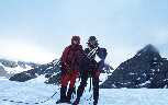 Descending from Colle di Pta Foura on the Gran Etret glacier