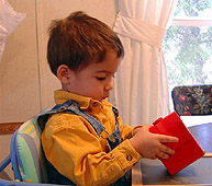 Louis at the table