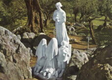 Shrine of the Fatima Children receiving Communion from the Angel at the Cabeco