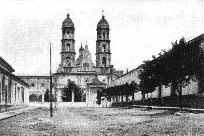 The ancient Franciscan Convent at Zapopan, first home of the Madonna