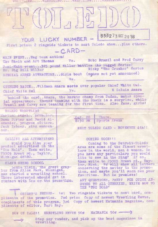 Toledo October 20, 1966