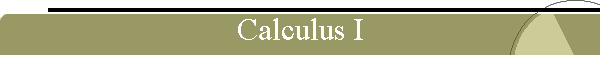 Calculus I