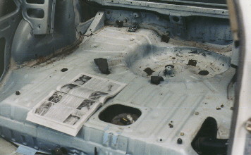 View of rear without carpet