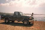 Brett und der Truck in der Honolua Bay