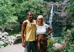 Brett and Gabi on the way to Hana