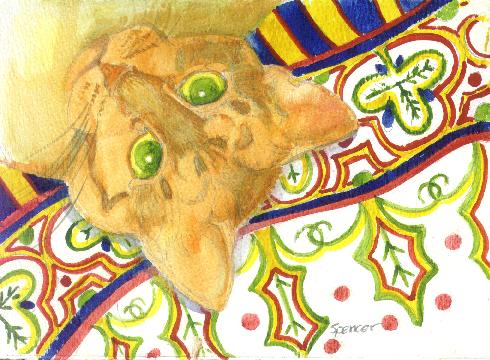 Big Red: 5x7 inch watercolor on paper