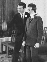 best man Brian Epstein waiting with Richard Starkey for the bride to arrive