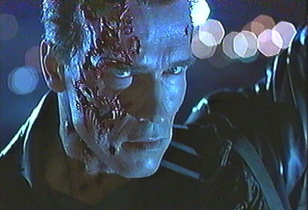 The Terminator gets injured, but doesn't cry about it... he doesn't even know what it is to cry :)