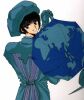 Pretty sugoi umbrella... *Where does he get all this stuff???*