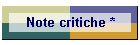 Note critiche *