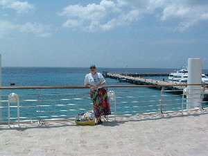 original picture of Elizabeth with ocean in background