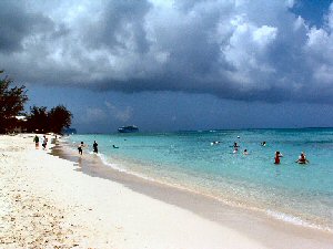 color corrected picture of beach