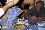 Patrick watches Nancy open her presents