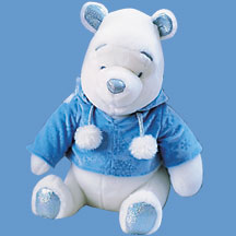 12'' Pooh Blue Snowflake Plush