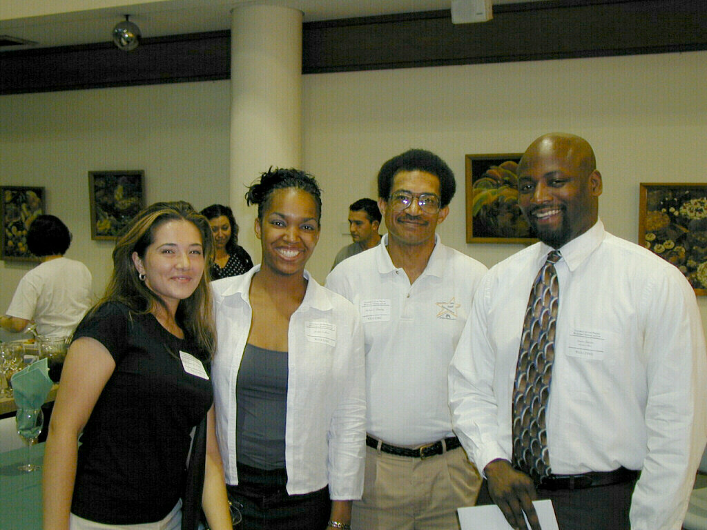 First year students at MSP Dinner, 2001, with Andre Batson, SBA President