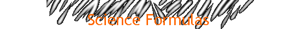 Science Formulas