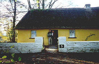 A yellow thatched house