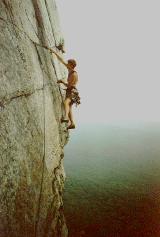 The classic crux pitch of CCK, 5.8 (Dave King photo)