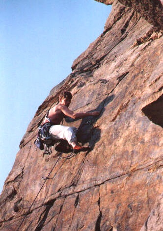 After-work climbing at the South Quarries (Rob Jameson photo)