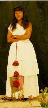 young woman in traditional dress