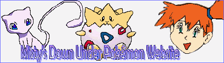 Misty's Down Under Pokemon Website