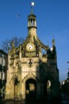 Chichester Market Cross as it looks today, with seagull on early morning bombing raid