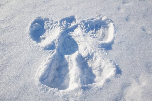 It's not perfect, but it's a great snow angel!