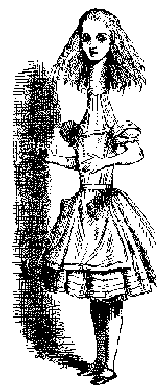 ALICE OPENING UPWARD LIKE A TELESCOPE.