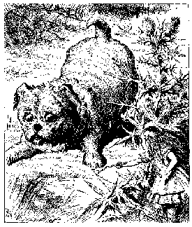 THE ENORMOUS PUPPY WAS LOOKING AT ALICE.
