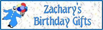 Zachary Birthday Gifts Banner