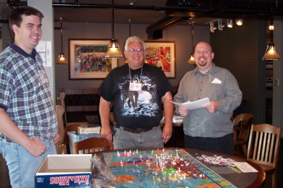 me, Chuck, and James at FlatCon 2004