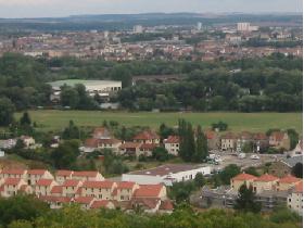 Looking down at Metz