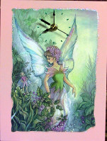 Fairy Decoupage clock